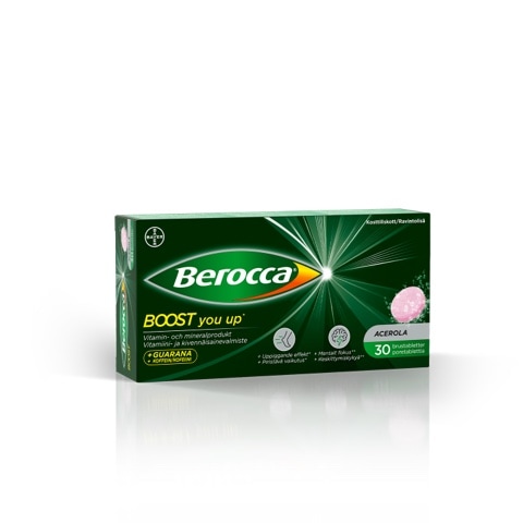 Berocca Boost, kofeiinia ja guaranaa sisältävä vitamiinivalmiste